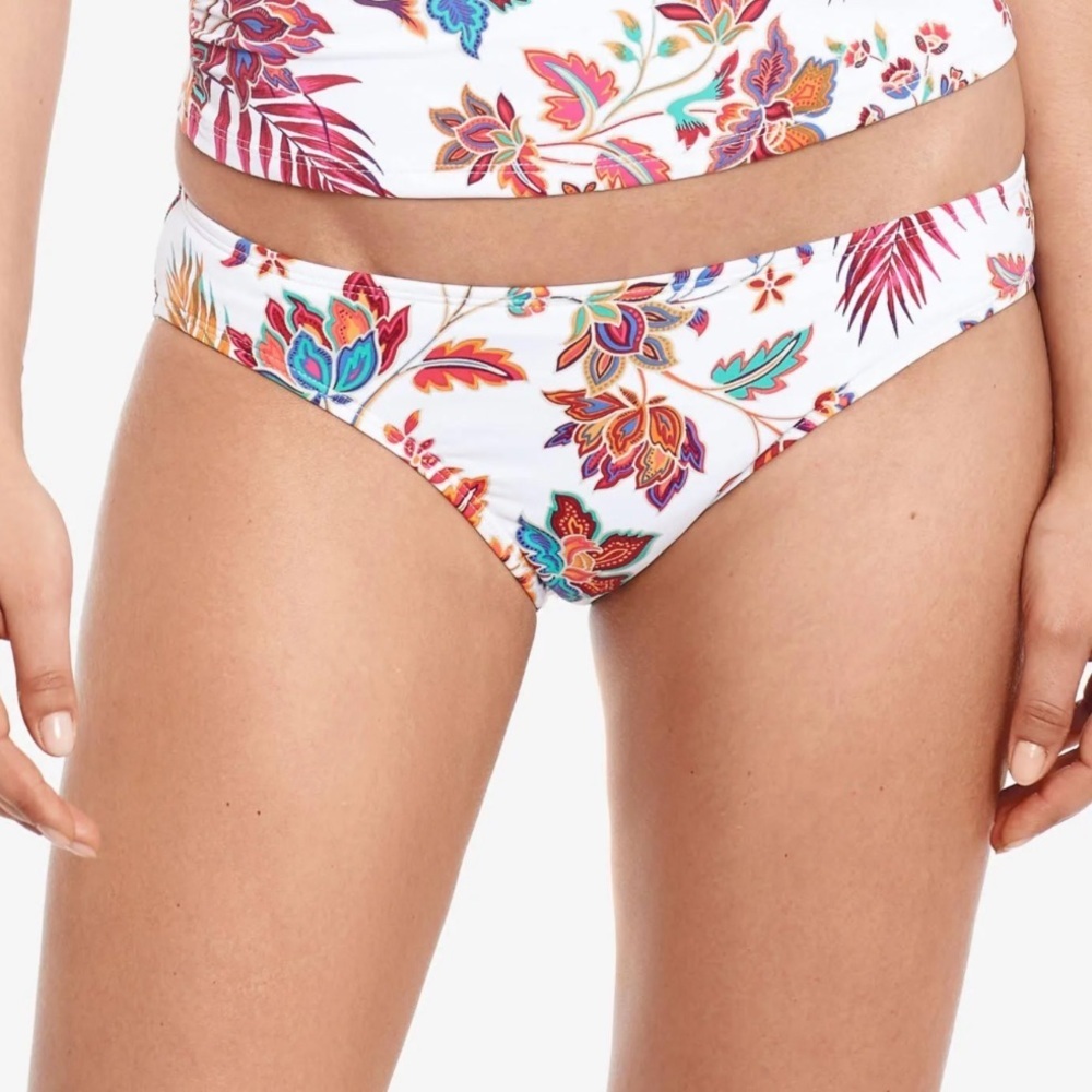 LRL Ralph Lauren Jacobean Floral Hipster Bikini Bottom size 12‎ NWT
